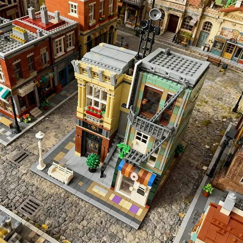 Radio Station City Architecture Lego Compatible Modular Building Kit - ToylandEU