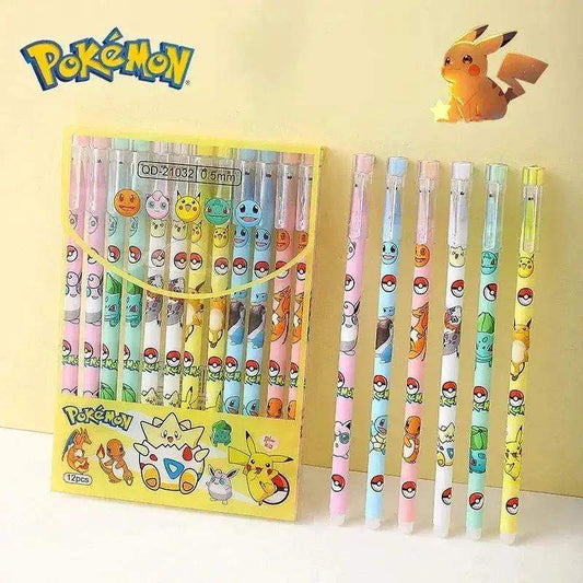  Radom 1 PCS, 6 PCS, or 12 PCS Pokemon Gel Pen Set, Anime Pikachu Erasable Writing Signature Pen, School Student Learning Supplies Stationery for Children -  ToylandEU™