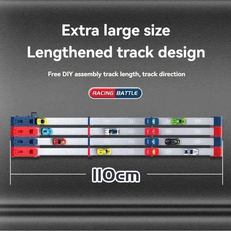 Rail Car Track Racing Set With Durable Catapult Kit - ToylandEU