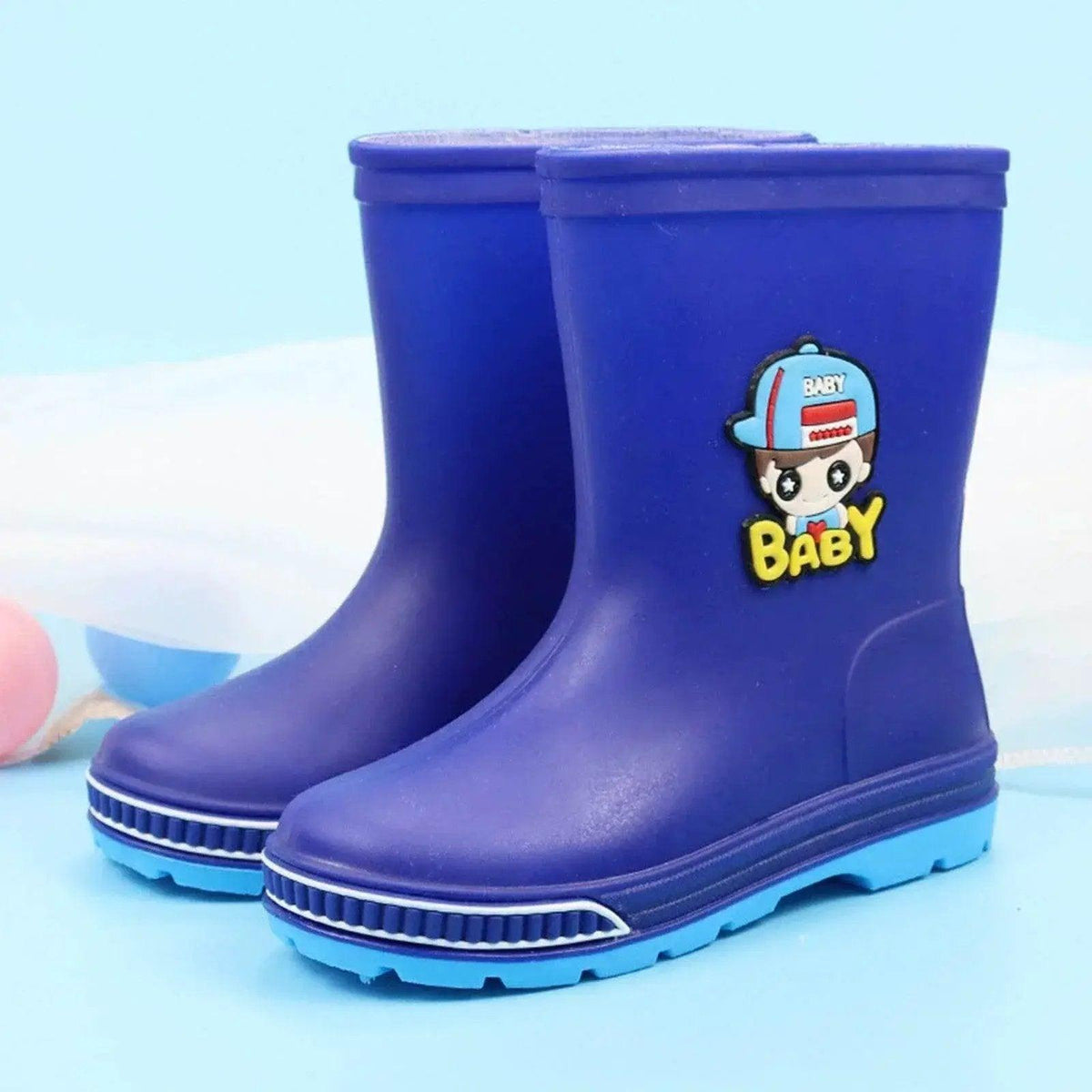  Colorful Waterproof Rain Boots for Kids - Yellow, Blue, Green, Pink with Removable Cotton Lining -  ToylandEU™