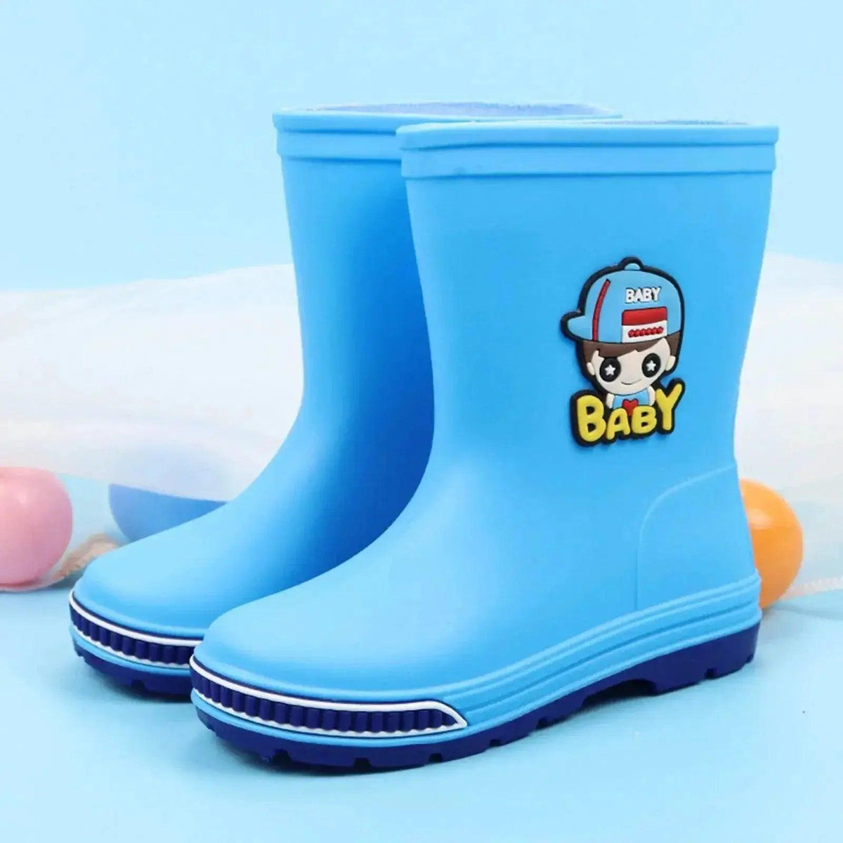  Colorful Waterproof Rain Boots for Kids - Yellow, Blue, Green, Pink with Removable Cotton Lining -  ToylandEU™