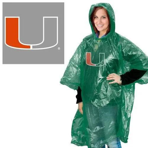  Miami Hurricanes Rain Poncho Lightweight One Size Fits Most -  ToylandEU™