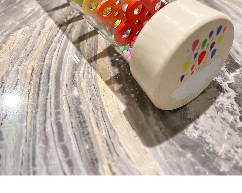 Rain Sound Tube Simulator Toy Rainbow Hourglass Sand Bell Educational Music Instrument Puzzle Kids Gift - ToylandEU