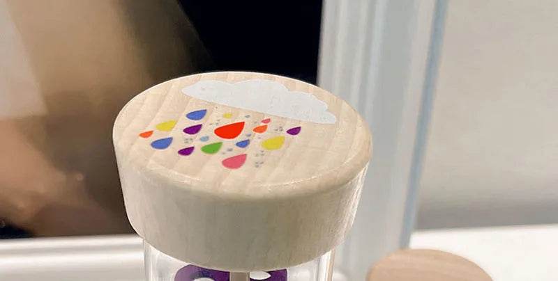 Rain Sound Tube Simulator Toy Rainbow Hourglass Sand Bell Educational Music Instrument Puzzle Kids Gift - ToylandEU