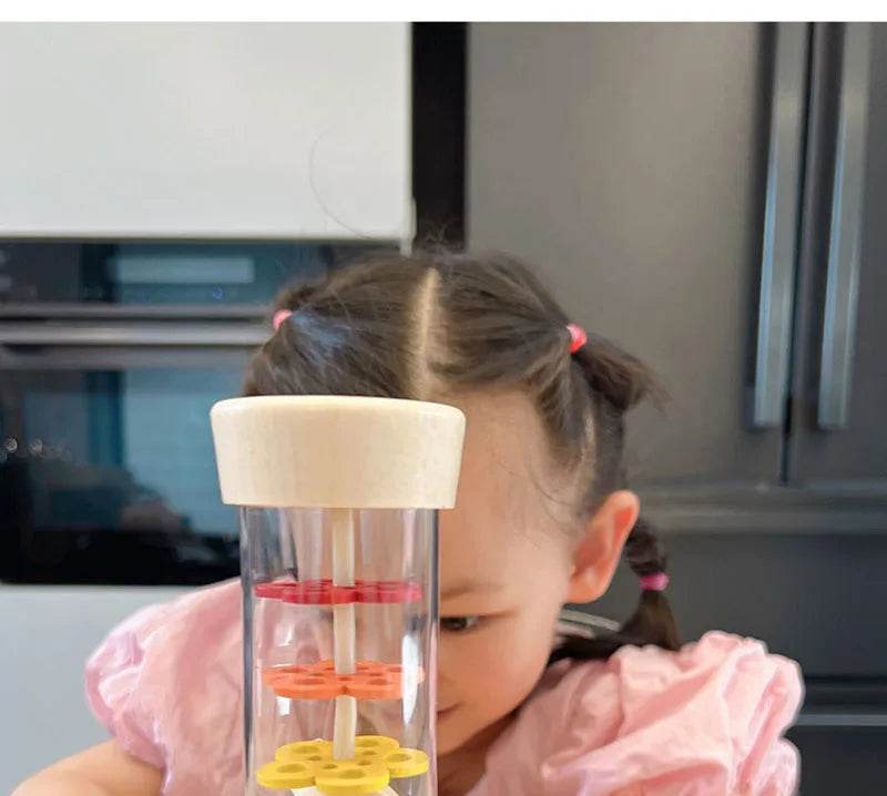 Rain Sound Tube Simulator Toy Rainbow Hourglass Sand Bell Educational Music Instrument Puzzle Kids Gift - ToylandEU