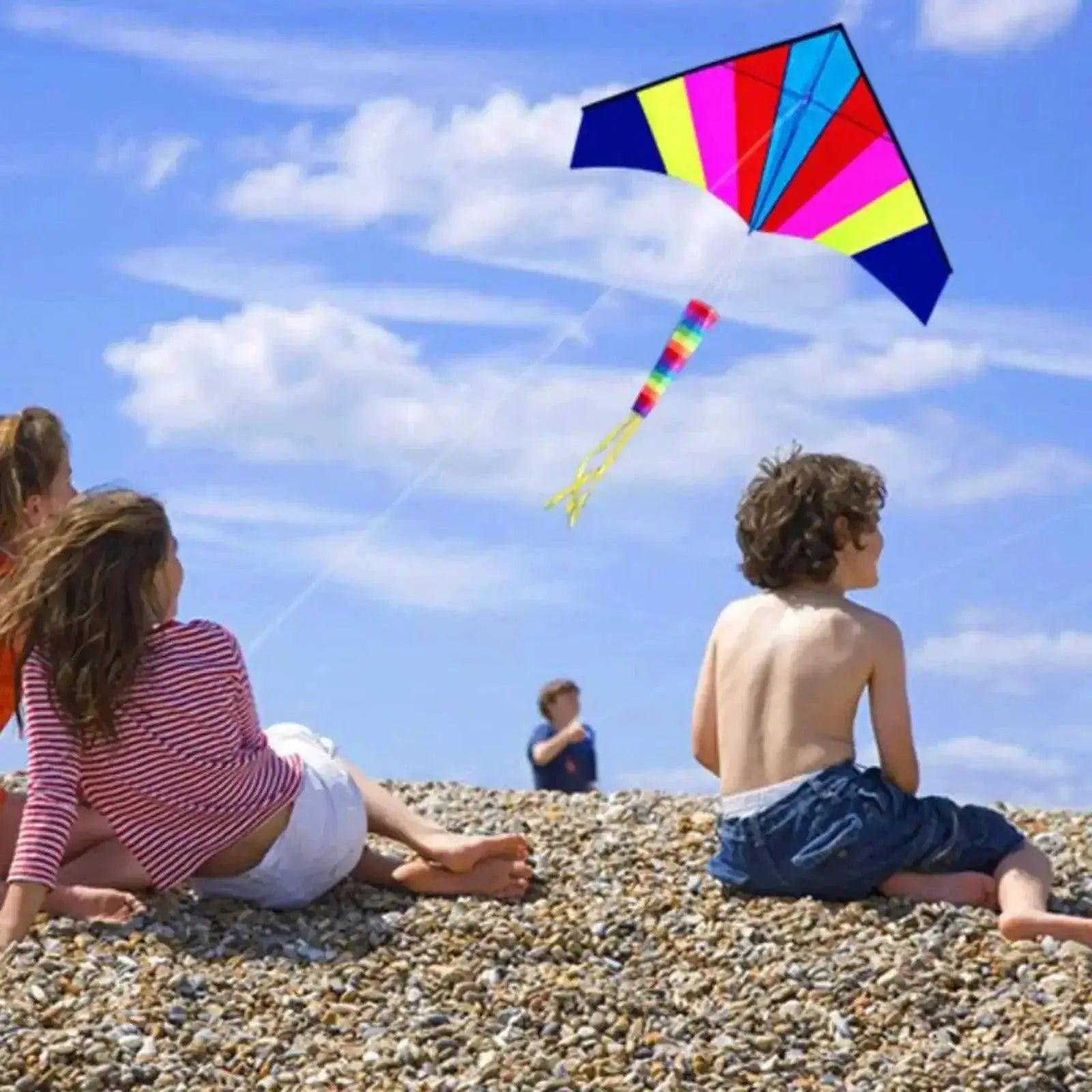  Rainbow Fly Kite Beginner Delta Kite for Outdoor Fun -  ToylandEU™