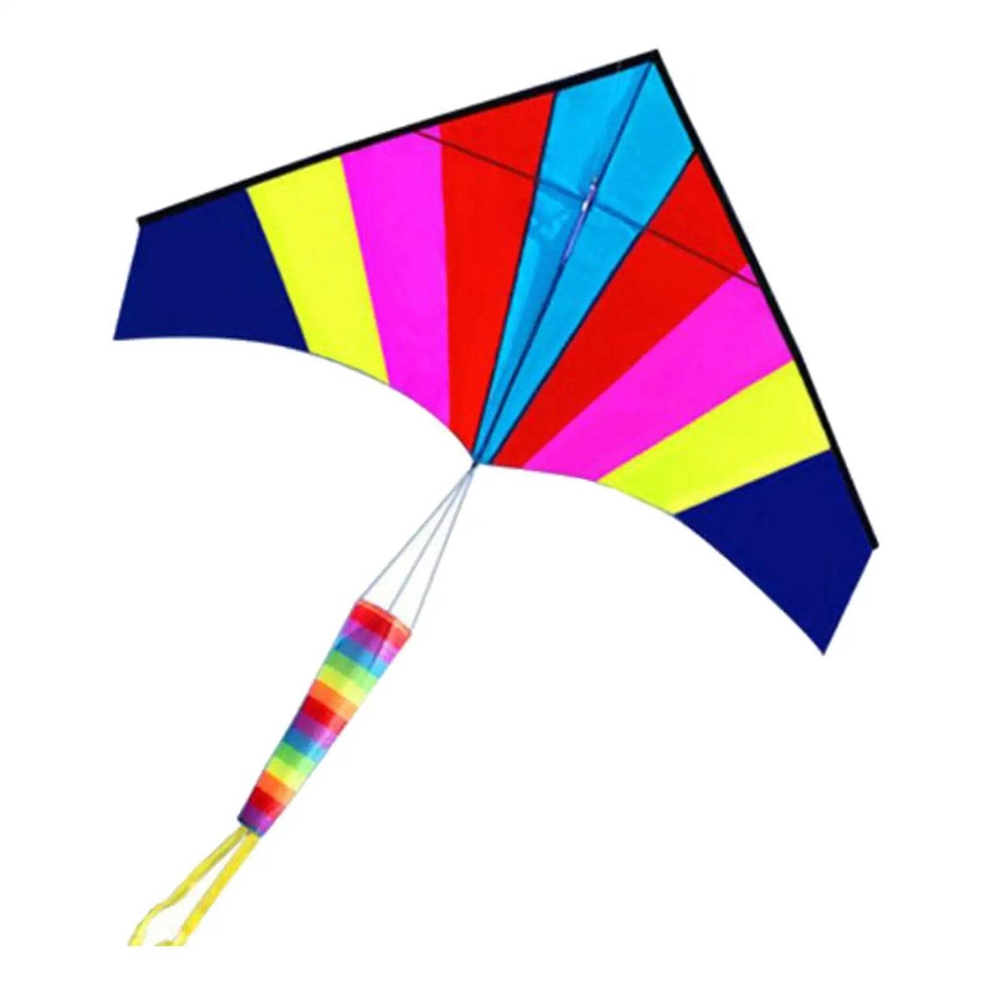 Rainbow Fly Kite Beginner Single Line Multicolor Delta Kite - ToylandEU