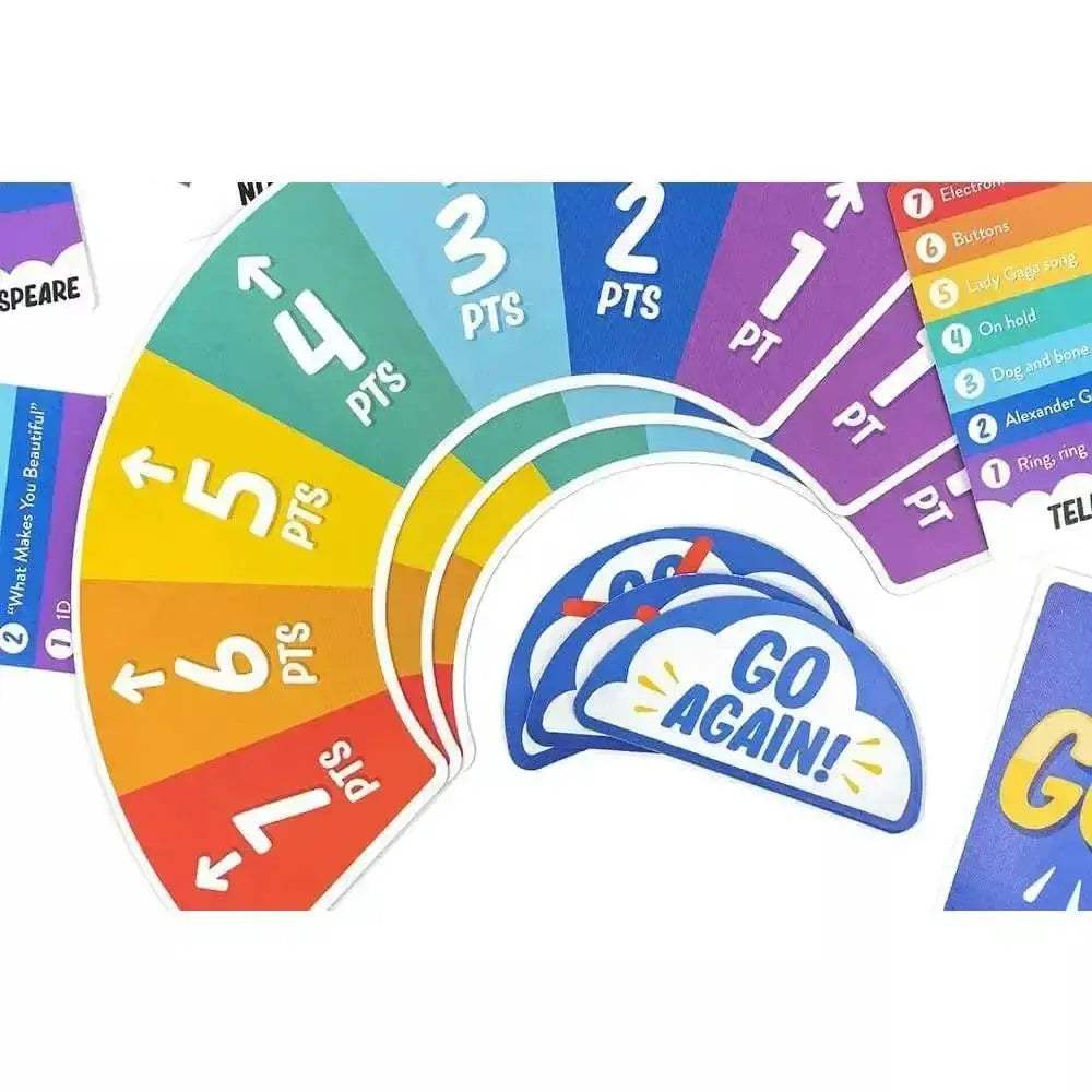 Fast Paced Trivia Card Game Rainbow Go Clue Power Fun - ToylandEU