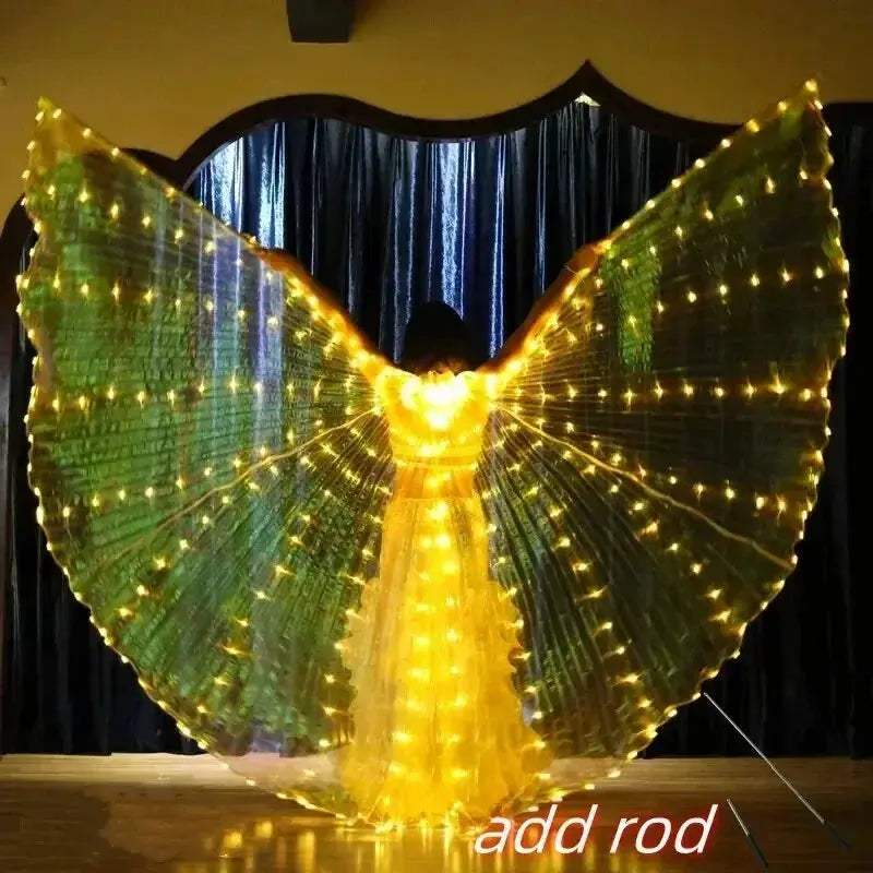 Rainbow LED Wings Costume for Adults and Kids Light Up - ToylandEU