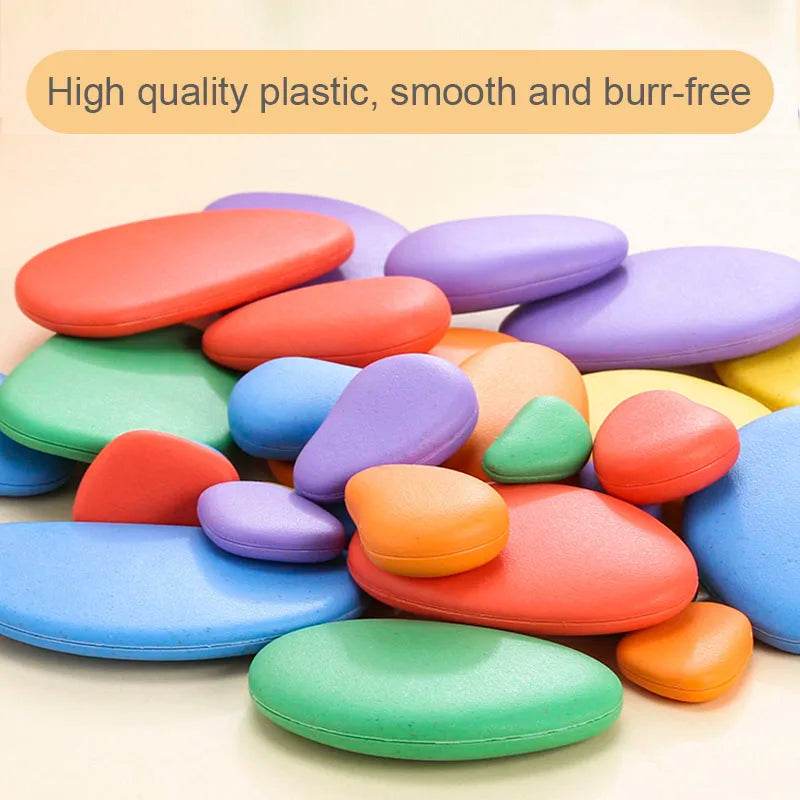 3D Colorful Pebbles Montessori Puzzle for Kids' Cognitive Skills - ToylandEU