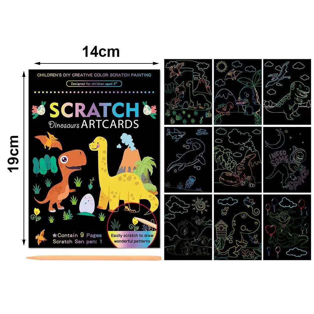Rainbow Scratch Off Paper Set For Kids Premium Educational Toy - ToylandEU