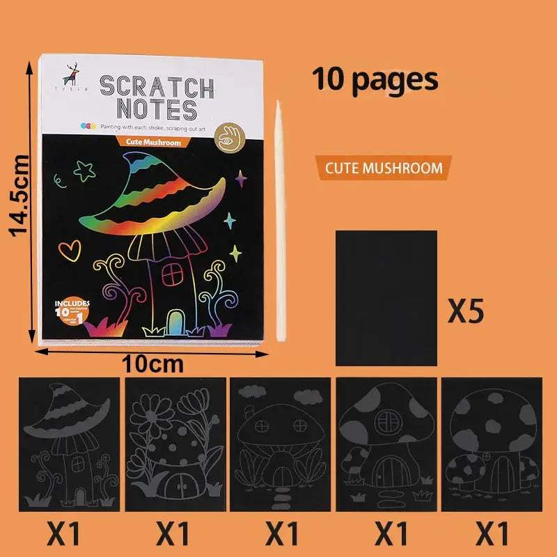 Rainbow Scratch Off Paper Set For Kids Premium Educational Toy - ToylandEU