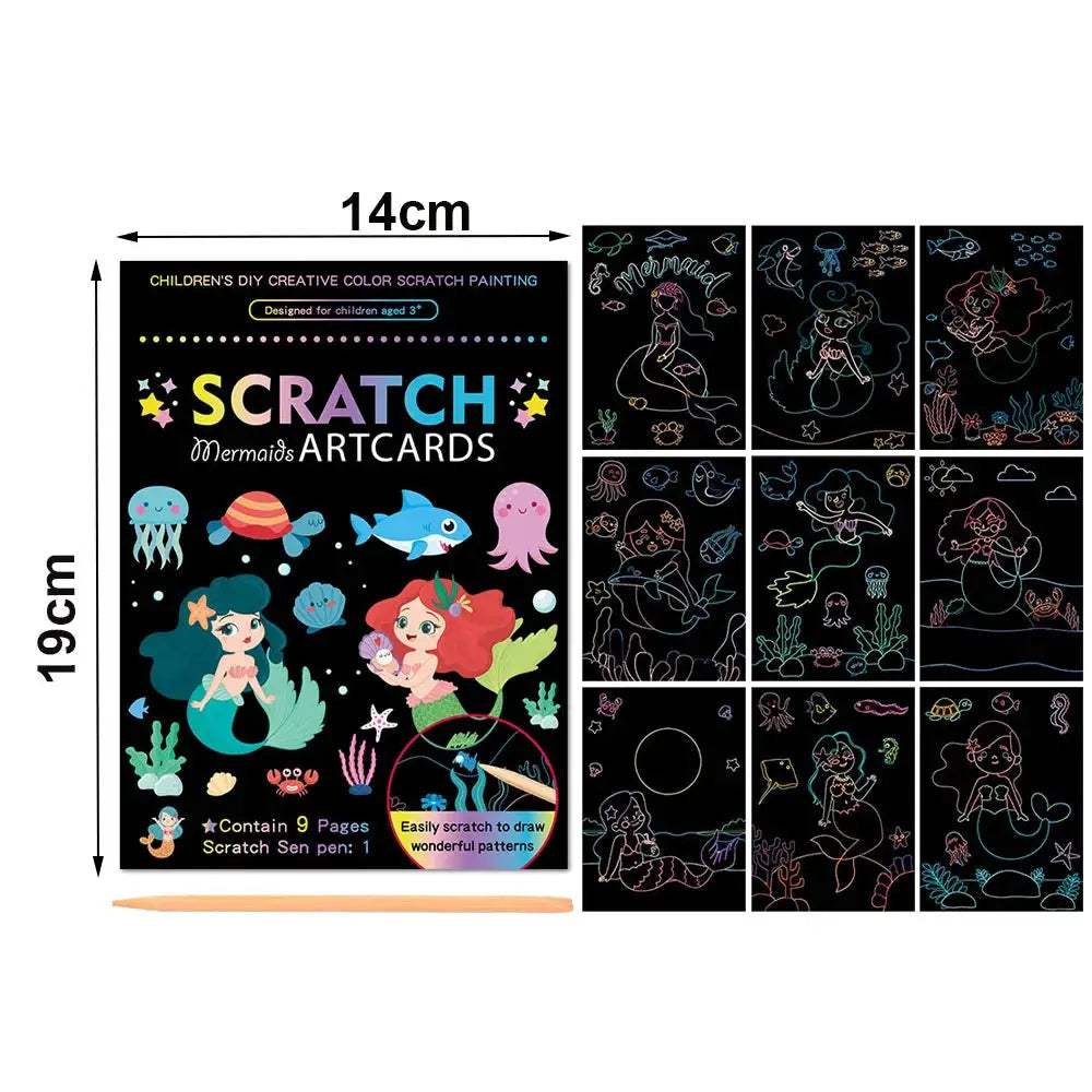 Rainbow Scratch Off Paper Set For Kids Premium Educational Toy - ToylandEU