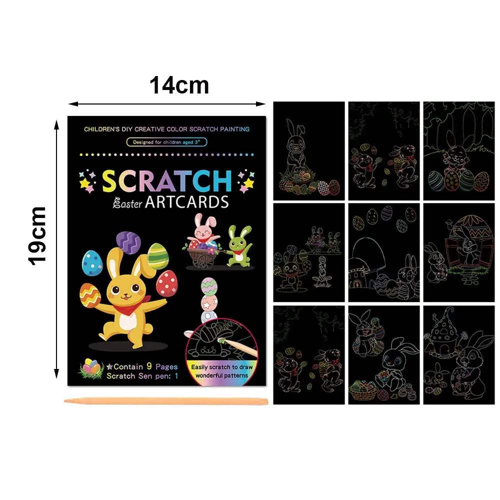 Rainbow Scratch Off Paper Set For Kids Premium Educational Toy - ToylandEU
