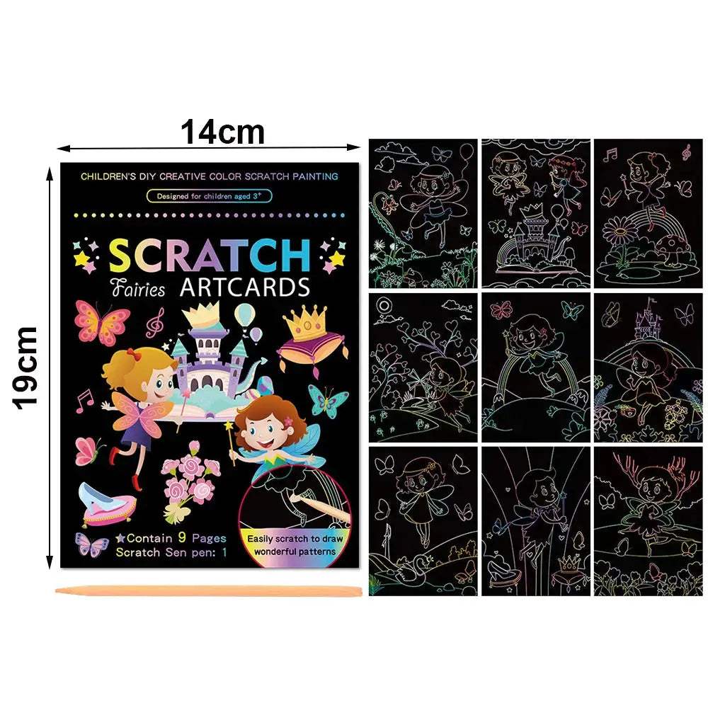 Rainbow Scratch Off Paper Set For Kids Premium Educational Toy - ToylandEU