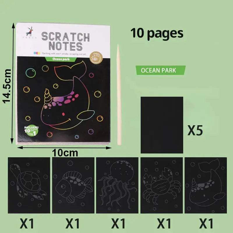 Rainbow Scratch Off Paper Set For Kids Premium Educational Toy - ToylandEU