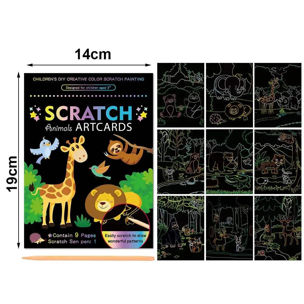 Rainbow Scratch Off Paper Set For Kids Premium Educational Toy - ToylandEU