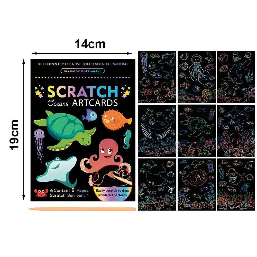 Rainbow Scratch Off Paper Set For Kids Premium Educational Toy - ToylandEU