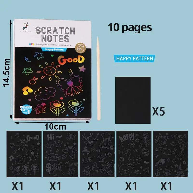 Rainbow Scratch Off Paper Set For Kids Premium Educational Toy - ToylandEU