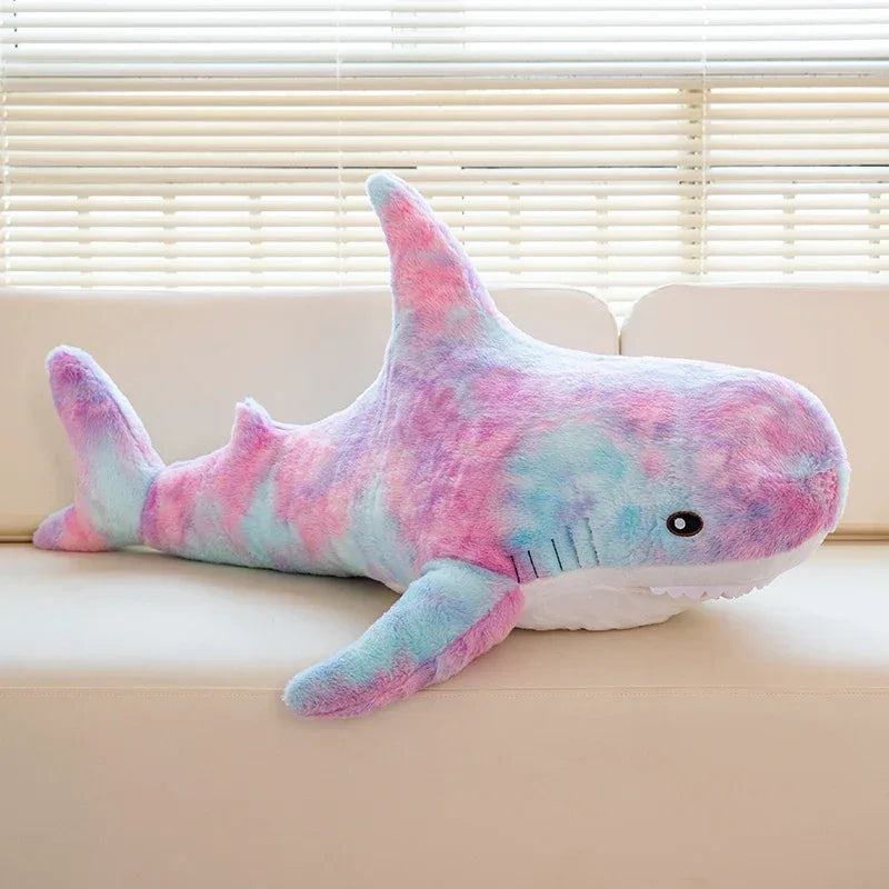 Rainbow Shark Plush Pillow for Kids Cozy Hugs and Comfort - ToylandEU