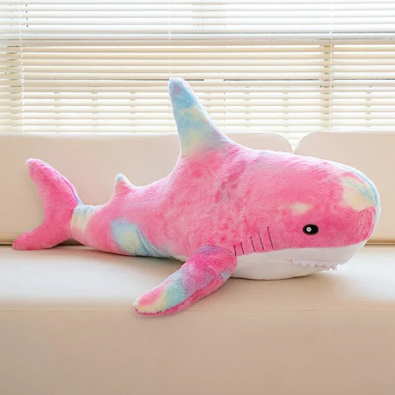 Rainbow Shark Plush Pillow for Kids Cozy Hugs and Comfort - ToylandEU