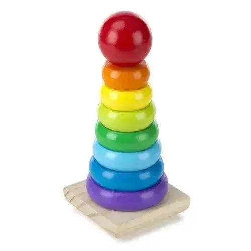 Rainbow Wooden Stacker Toy For Colorful Learning And Balance - ToylandEU