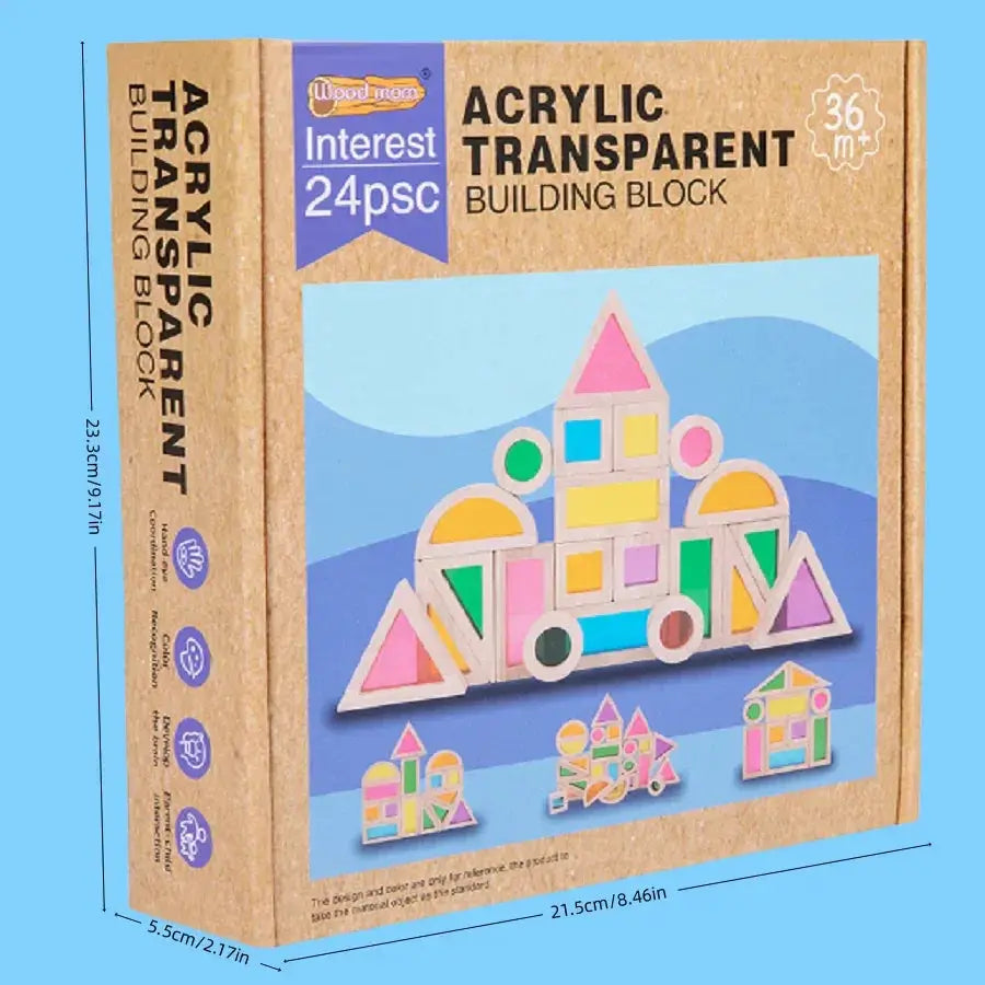 Rainbow Wooden Blocks For Learning And Creative Play - ToylandEU