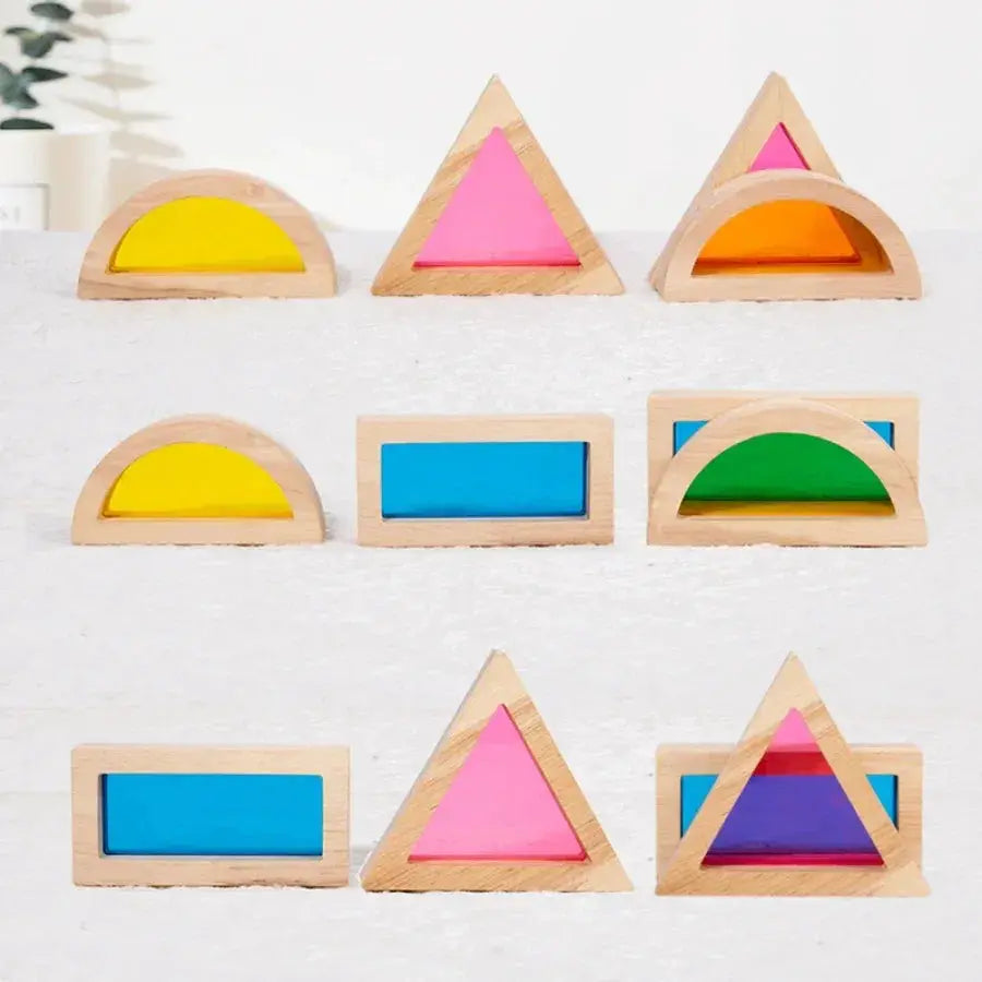 Rainbow Wooden Blocks For Learning And Creative Play - ToylandEU