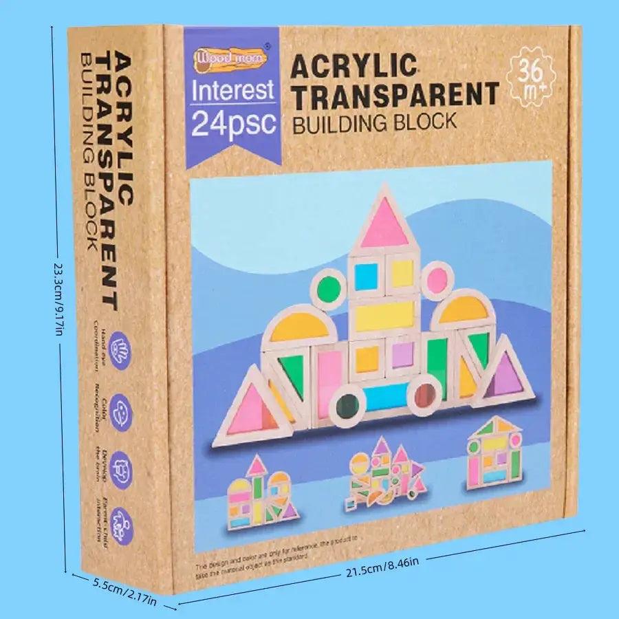  Rainbow Wooden Blocks For Learning And Non Toxic Play -  ToylandEU™