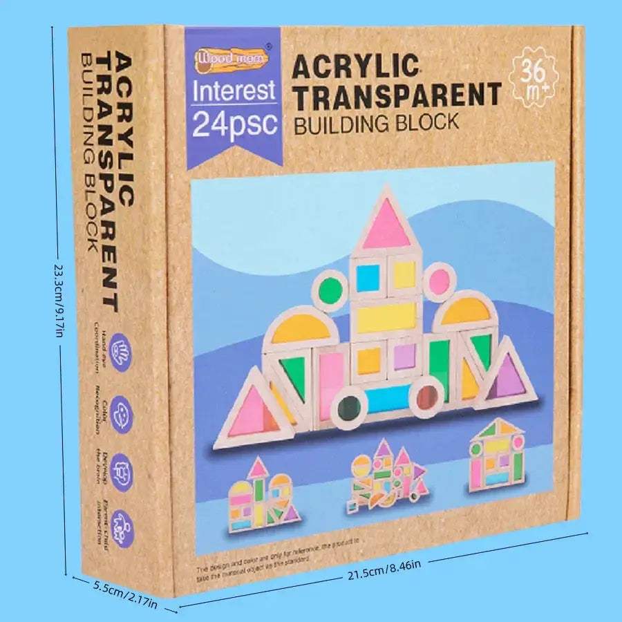  Rainbow Wooden Blocks For Learning And Non Toxic Play -  ToylandEU™