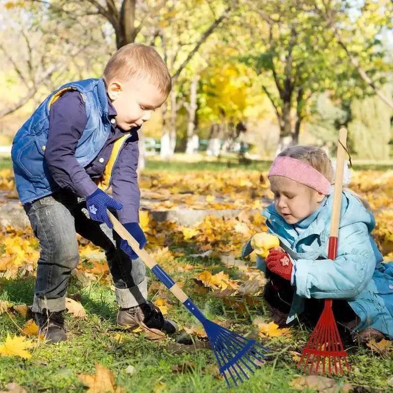  Kids Small Rake Garden Rake And Gloves Kit For Outdoor Gardening -  ToylandEU™