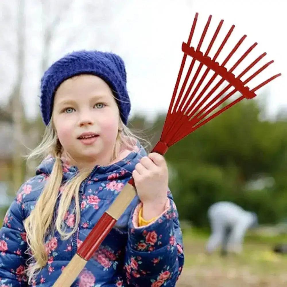  Kids Small Rake Garden Rake And Gloves Kit For Outdoor Gardening -  ToylandEU™