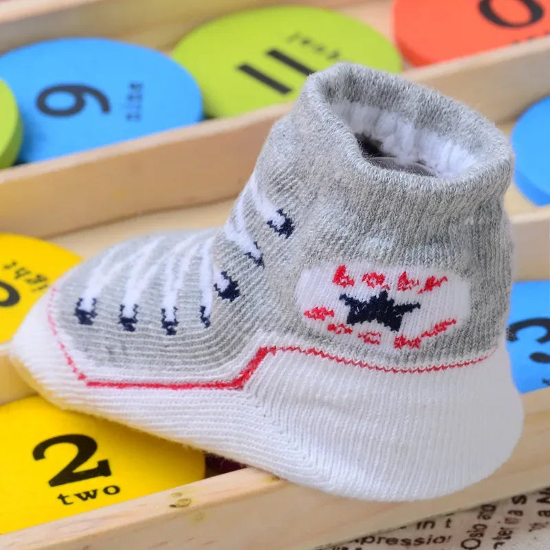 Ranavoar Baby Socks Cotton Non Slip Rubber Soles For Newborns 0 To 12 Months - ToylandEU
