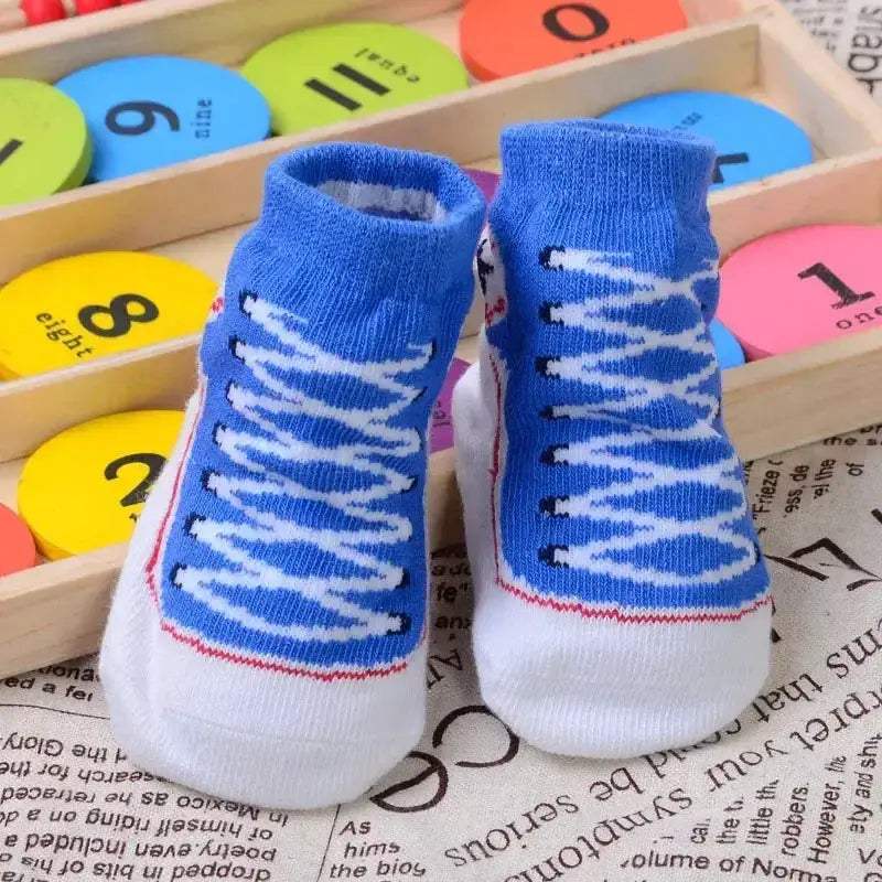 Ranavoar Baby Socks Cotton Non Slip Rubber Soles For Newborns 0 To 12 Months - ToylandEU