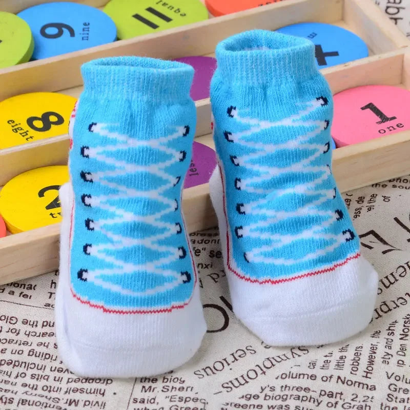 Ranavoar Baby Socks Cotton Non Slip Rubber Soles For Newborns 0 To 12 Months - ToylandEU