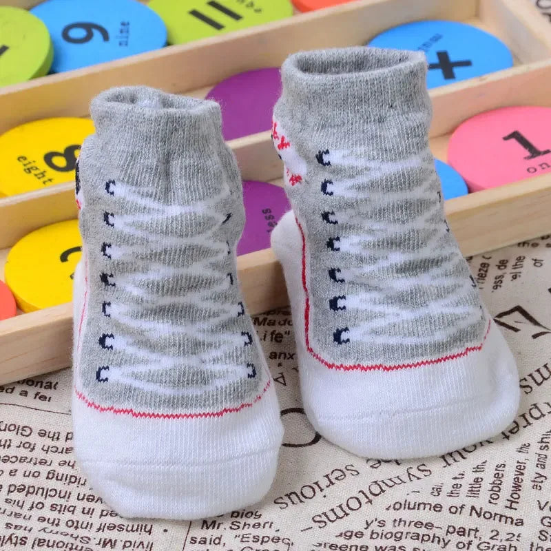 Ranavoar Baby Socks Cotton Non Slip Rubber Soles For Newborns 0 To 12 Months - ToylandEU