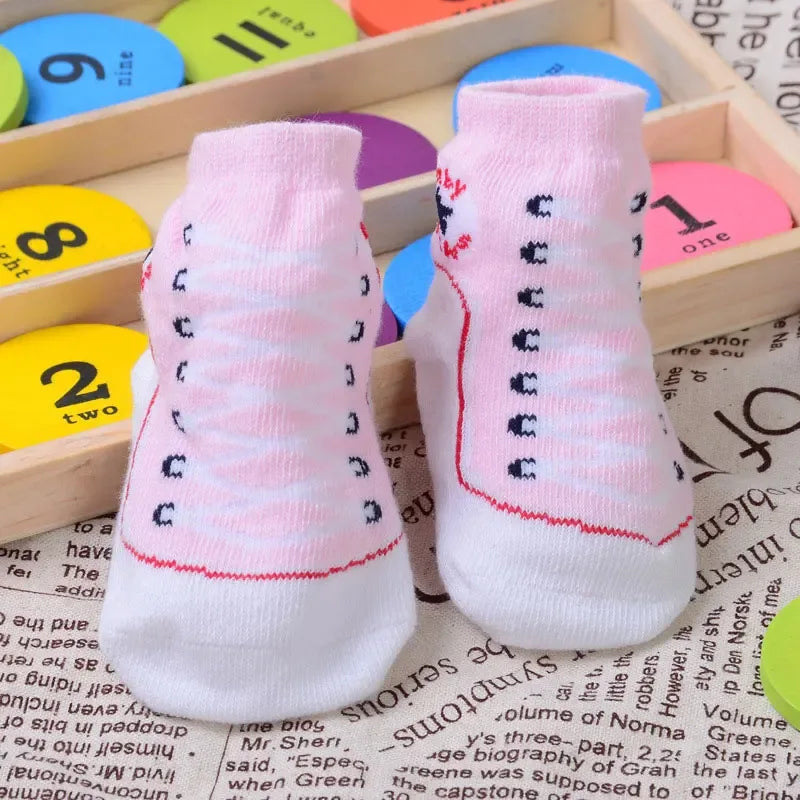 Ranavoar Baby Socks Cotton Non Slip Rubber Soles For Newborns 0 To 12 Months - ToylandEU