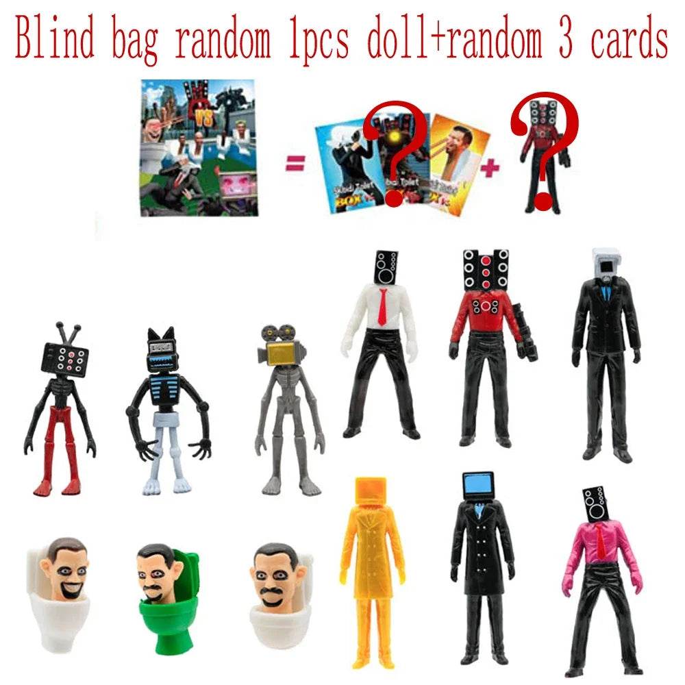 Random 1Pack Skibidi Toilet Game Figure Card Toy Collectible - ToylandEU