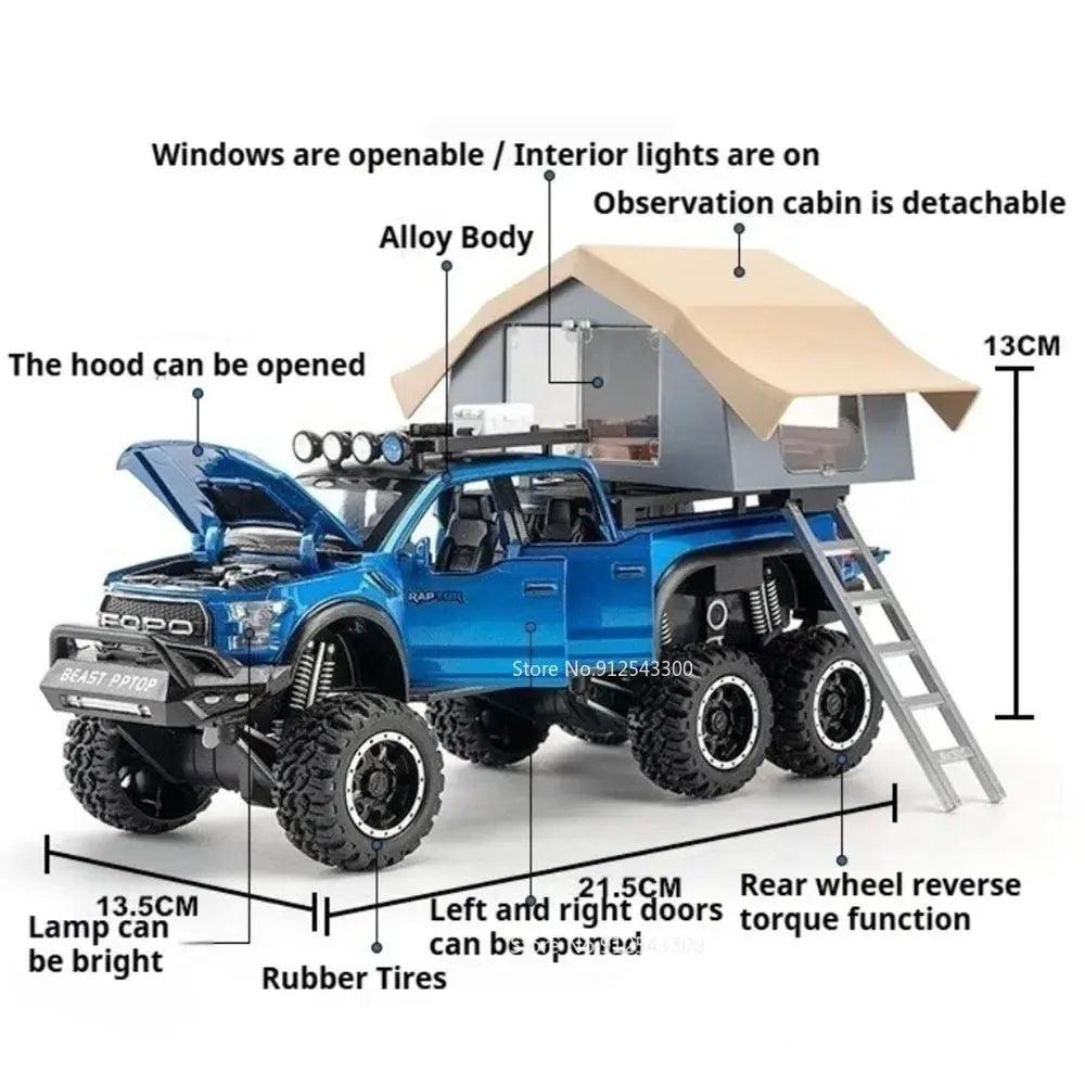  Raptor F150 Diecast Car Model With Doors Open Light -  ToylandEU™