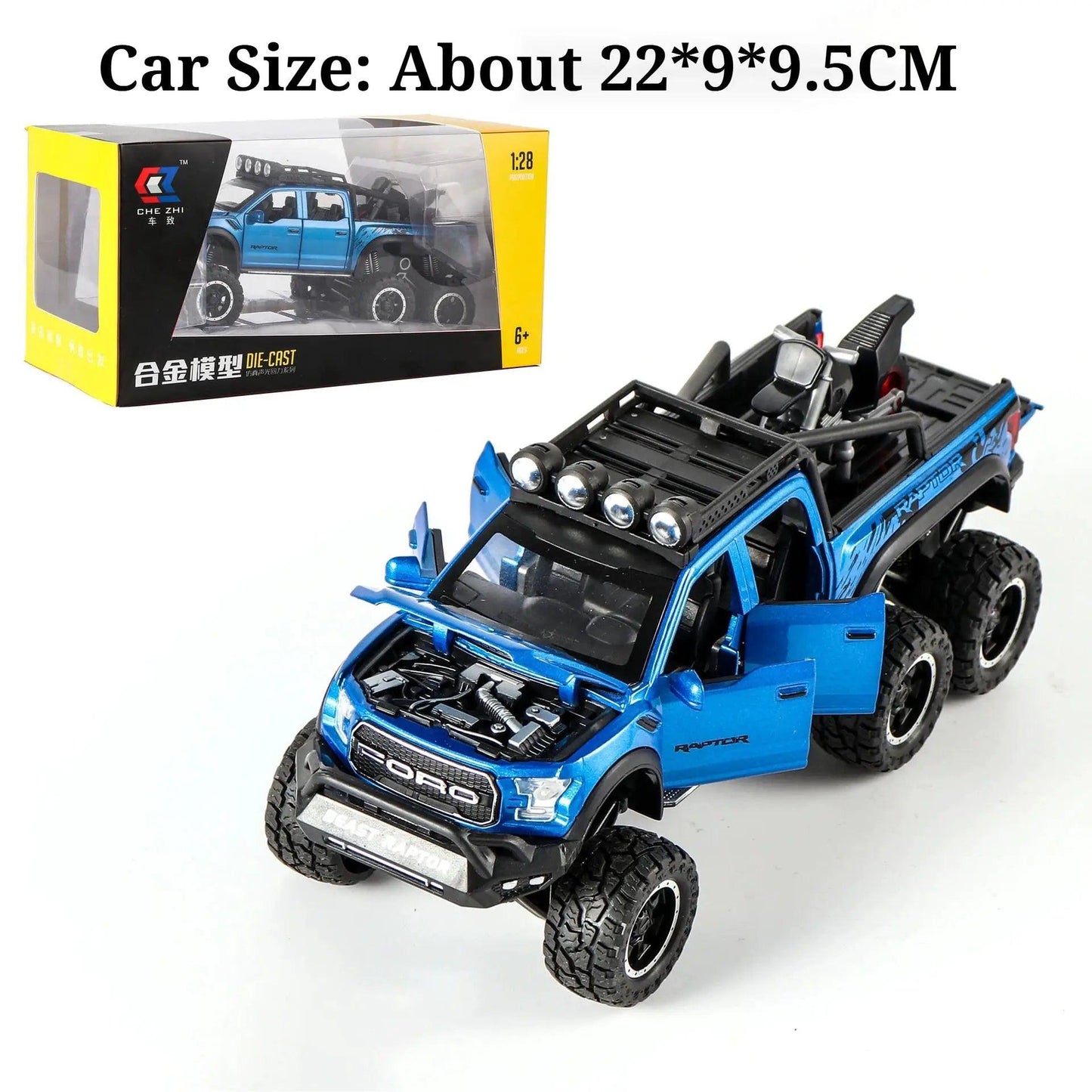  Raptor F150 Diecast Car Model With Doors Open Light -  ToylandEU™
