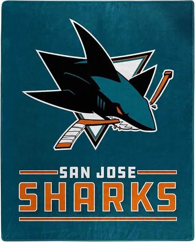  San Jose Sharks Raschel Blanket 50x60 Interference Design -  ToylandEU™