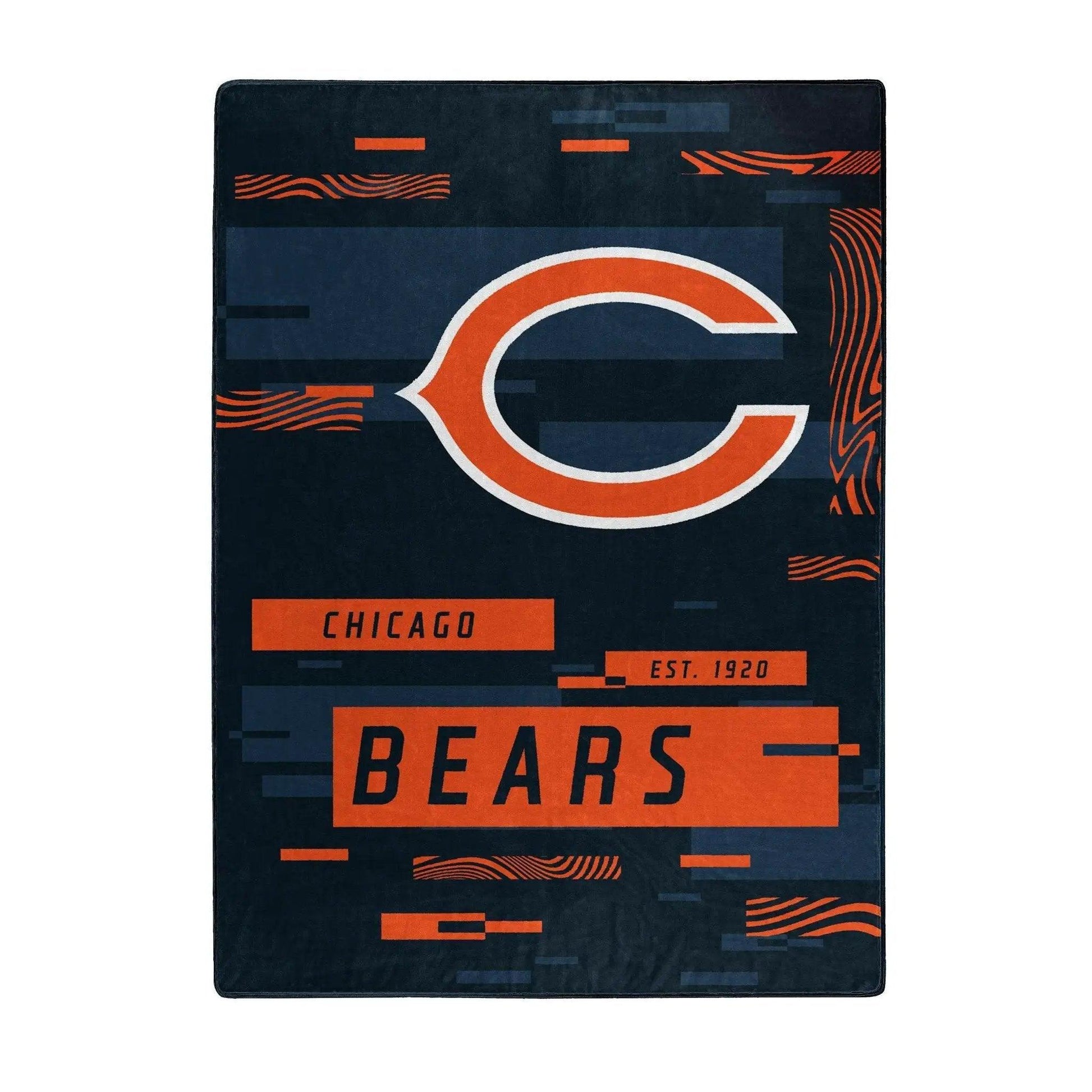  Chicago Bears Raschel Throw Blanket 60x80 Digital Design -  ToylandEU™
