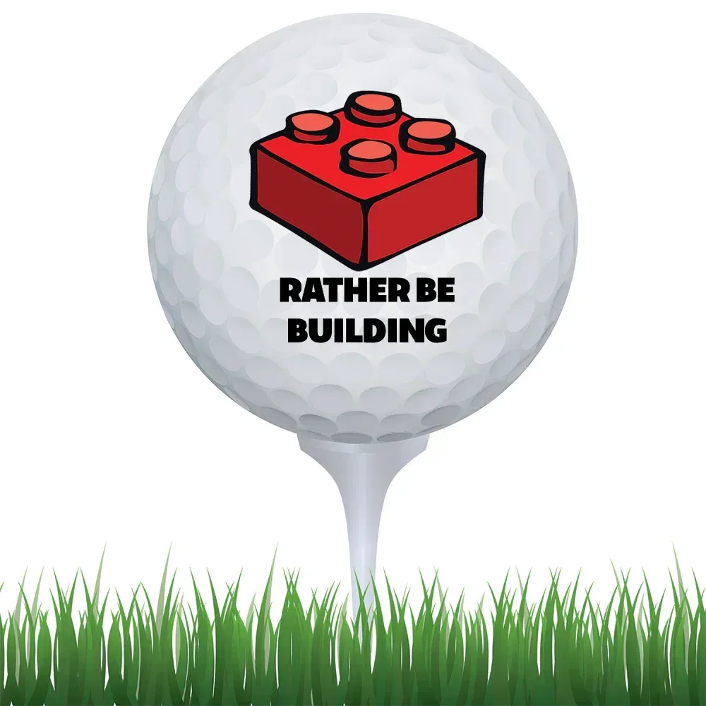 Lego Themed Golf Ball Gift For Builders Premium UV Printed - ToylandEU