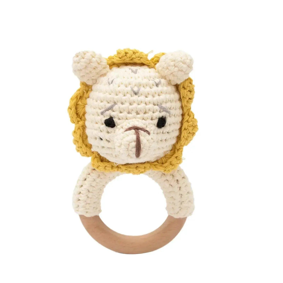  Wooden Crochet Baby Rattle And Teether Toy BPA Free Musical CE Certified For 0 To 36 Months -  ToylandEU™