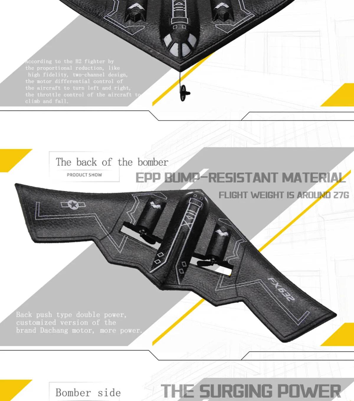 Rc Plane Flying Bear Fx632 Remote Controlled Glider Toy - ToylandEU