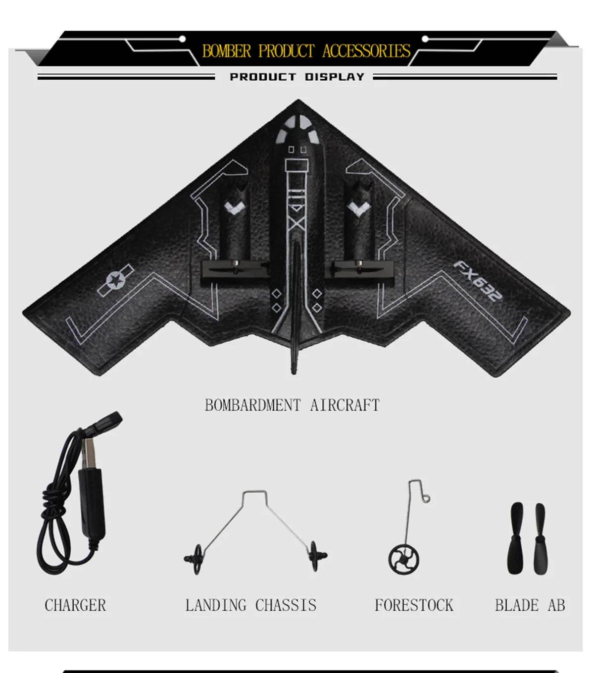 Rc Plane Flying Bear Fx632 Remote Controlled Glider Toy - ToylandEU