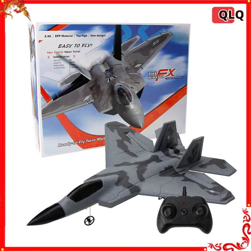 Rc Plane Fx622 Remote Control Aircraft F22 Fighter Toy - ToylandEU