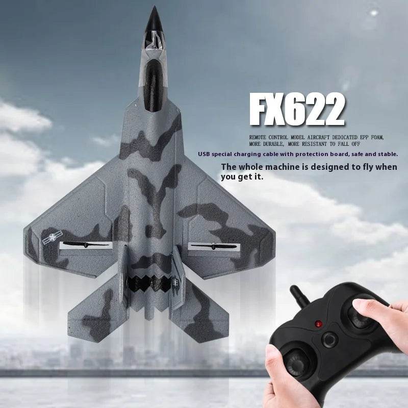Rc Plane Fx622 Remote Control Aircraft F22 Fighter Toy - ToylandEU