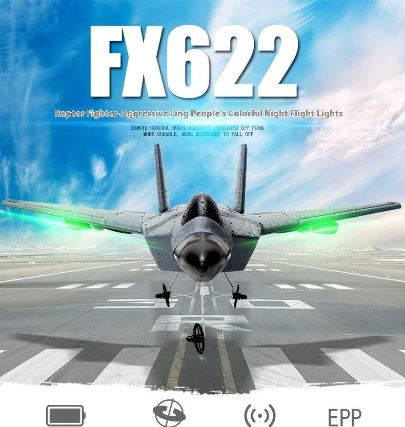 Rc Plane Fx622 Remote Control Aircraft F22 Fighter Toy - ToylandEU