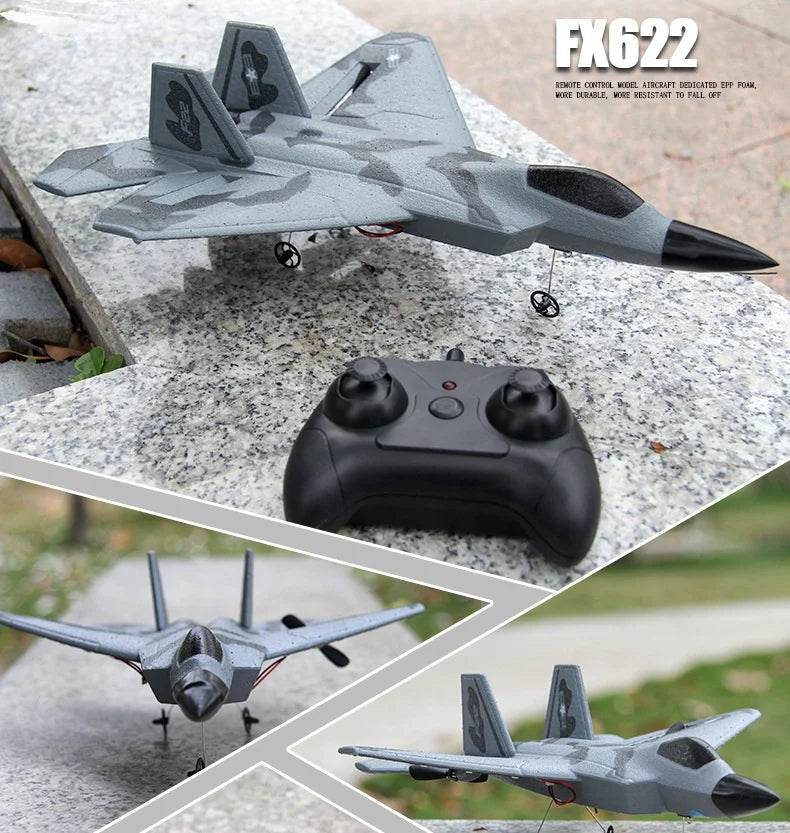 Rc Plane Fx622 Remote Control Aircraft F22 Fighter Toy - ToylandEU